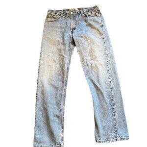 Levis 505 36x32 Light Wash Regular Fit Jeans